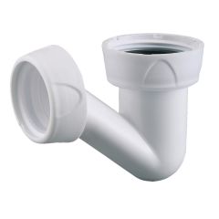 Siphon de lavabo en 'V' en PVC sortie Ø32 blanc - VALENTIN - 61800000100